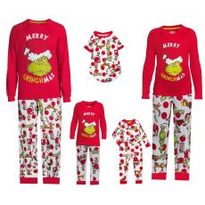 SC Christmas Print Family Home Parent-child Pyjamas Set GSGS-0683