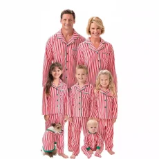 SC Christmas Stripe Printed Parent-Child Pajama Set GSGS-0607#