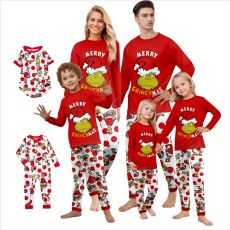 SC Christmas Print Family Home Parent-child Pyjamas Set GSGS-0683
