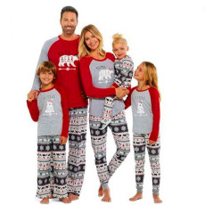 SC Red Cartoon Christmas Matching Family Pajama Set YLDF-87130
