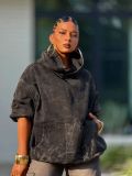 SC Plus Size Solid Color Hooded Loose Sweatshirt GYLN-0011