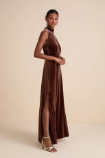 SC Solid Color Sleeveless Split Maxi Dress XHXF-470