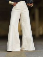 SC Retro White Micro Flared Jeans GYLN-1883
