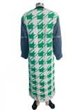 SC Patchwork Cardigan Double-Layer Thickened Sweater Jacket OD-8698
