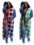 SC Patchwork Cardigan Double-Layer Thickened Sweater Jacket OD-8698