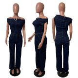 SC One Shoulder Slim Sleeveless Jumpsuit LX-6067