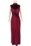 SC Solid Color Sleeveless Split Maxi Dress XHXF-470