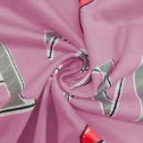 SC Letter Print Tight Short QYMF-3057