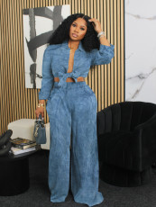 SC Long Sleeve Loose Shirt Pants Suit BMF-TW506