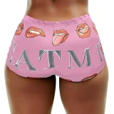 SC Letter Print Tight Short QYMF-3057