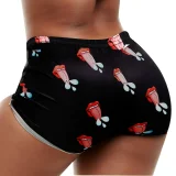 SC Letter Print Tight Short QYMF-3057
