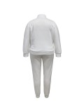 SC Plus Size Fleece Thickened High-Neck Jacket Sports Pants Set  GWSF-T730349850