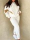 SC Plus Size Fleece Thickened High-Neck Jacket Sports Pants Set  GWSF-T730349850