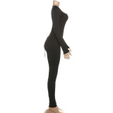 SC U Neck Backless Bandage Jumpsuit XEF-K25Q83071