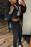 VIP1 Print Long Sleeve Two Piece Pants Set GMJL-XH603