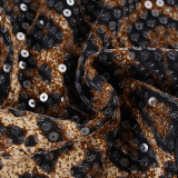 SC Faux Fur Strapless Top Leopard Short Suit GPKJ-MR45385/45386