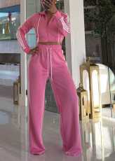 SC Hooded Zipper Sport Two Piece Pants Set YD-8841