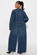 SC Long Sleeve Cardigan Denim Long Coats LX-8601