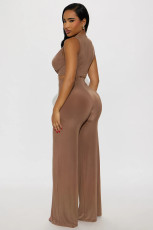 SC Sleevless Tie Up Tops Two Piece Pants Set GXIY-K25L1235