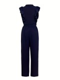 SC Solid Color Button Two Piece Pants Set GDNY-2035