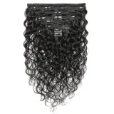 SC Human Hair Clip-On Hair Extensions 8-Piece Set JKLS-80245