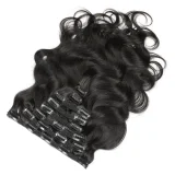 SC Human Hair Clip-In Extensions Natural Color Wigs JKLS-16132