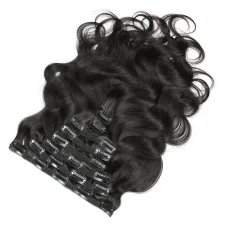 SC Human Hair Clip-In Extensions Natural Color Wigs JKLS-16132