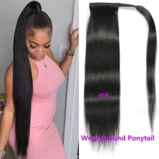 SC Human Hair Wig Velcro Ponytail  JKLS-61327