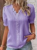 SC Plus Size Fashion Short Sleeve Blouses GSZE-ST23053
