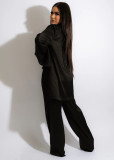 SC Solid Color Long Sleeve Pants Suit GCYF-9373
