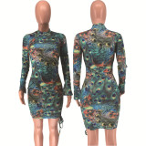 SC Printed Mini Dress GCYF-9060