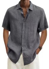 SC Plus Size Men's Fashion Solid Color Shirt GSZE-ST22092