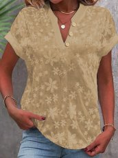 SC Casual Short Sleeve Blouses GSZE-ST24046
