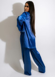 SC Solid Color Long Sleeve Pants Suit GCYF-9373