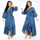 SC Irregular Long Sleeve Maxi Dress GCYF-9022