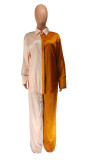 SC Color Block Single Breasted Two Piece Pants Set GCYF-9340