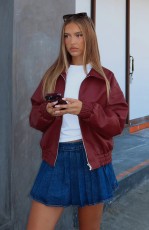 SC Long Sleeve Zipper PU Leather Coats GPBY-16341