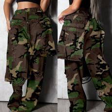 SC Camouflage Print Straight Jeans LSD-25251