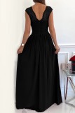 SC Sleeveless Lace Backless Maxi Dress GSZE-1996