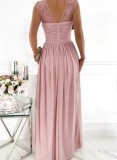SC Sleeveless Lace Backless Maxi Dress GSZE-1996