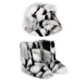 SC Colorful Fuzzy Fisherman's Hat + Warm Snow Boots NGZR-333