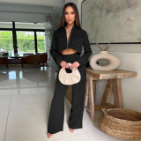 SC Long Sleeve Zipper Top Two Piece Pants Set YF-10921