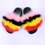 SC Genuine Fox Fur Non-Slip Slippers NGZR-GT542
