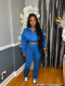 SC Solid Color Cardigan Two Piece Pants Set SH-391438