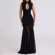 SC Hollow Out Sleeveless Maxi Dress GWEN-JWJD45145