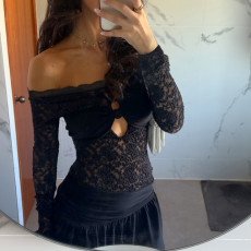 SC Lace Hollow Out Mini Dress GWEN-JWJD45281