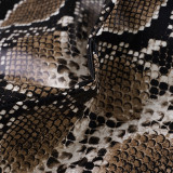 SC Snake Print Leather Shorts GPKJ-MR45064