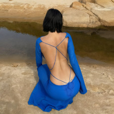 SC Sexy Backless Bandage Dress GPKJ-MR42600