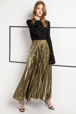 SC High Waist Pleated Long Skirt GXRF-Y30