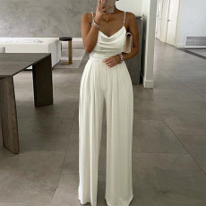 SC V Neck Backless Jumpsuit GXRF-Y59